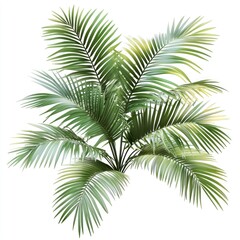Obraz premium Tropical Palm Fronds Isolated Background for Design