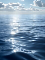 Fototapeta premium Calm Ocean Sunlight Reflects
