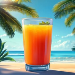 Summer special drinks by the beach