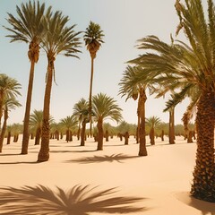 Fototapeta premium palm trees in dubai united arab emirates