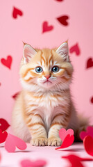 cat with heart