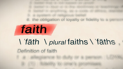 A close-up illustration of the word 