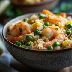 The temptation of fresh shrimp Fried Rice
