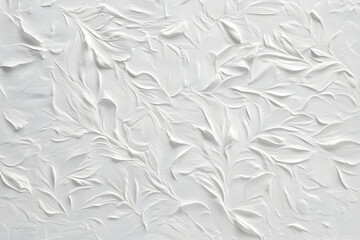 White Floral Impasto Texture Background