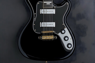 Naklejka premium Black Electric Guitar Illustration