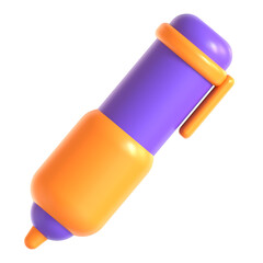 office pen 3d icon illustration