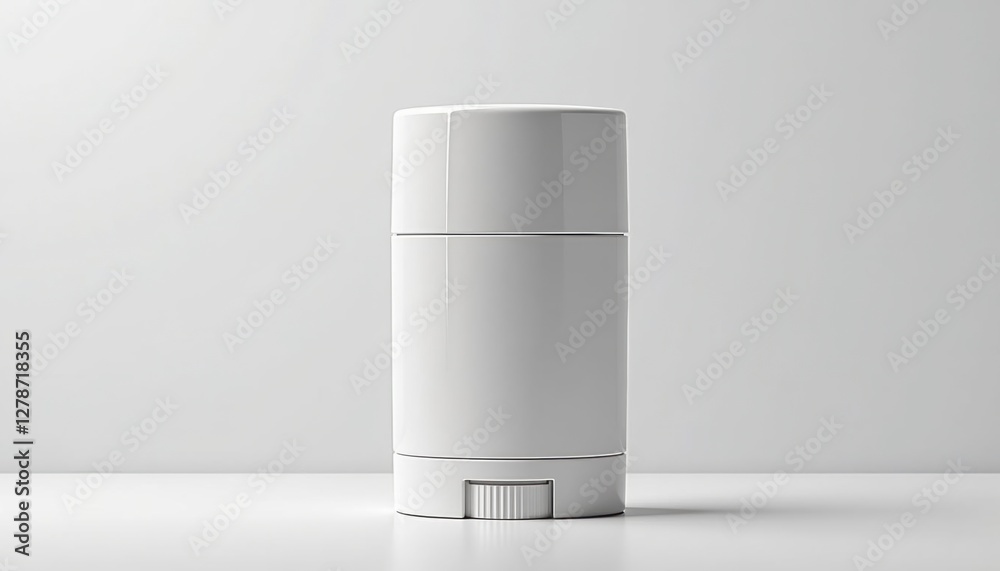 Poster deodorant stick mockup with sleek packaging on plain background with minimalist design