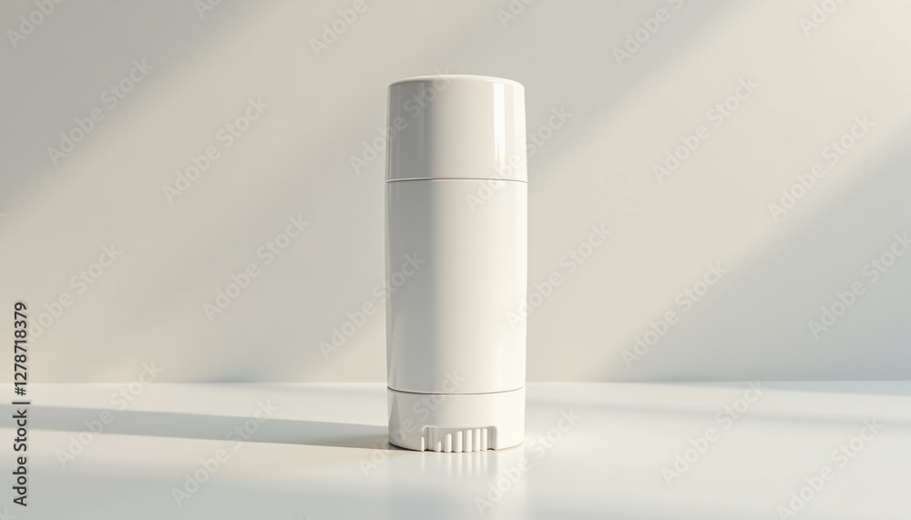 Poster Simple and elegant deodorant stick mockup on smooth surface with soft neutral background