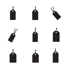 minimalist design, price tags, labels, shopping tags, retail symbols, , flat graphic design, vector illustrations