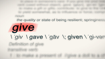 A close-up illustration of the word 