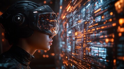 Futuristic Technology with AR Style in a High-Tech Environment