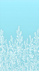 White Wildflower Illustration Background