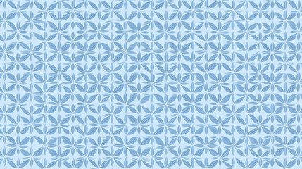 Fototapeta premium Blue Floral Pattern Abstract Background Illustration