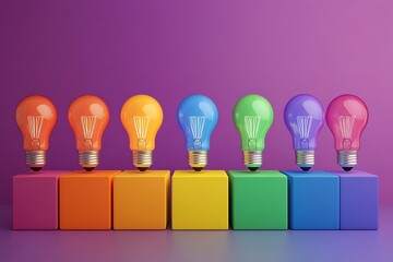 Colorful ideas, innovation, background