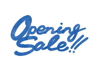 Fototapeta premium 「Opening Sale」の手書き水彩文字 ベクターイラスト
