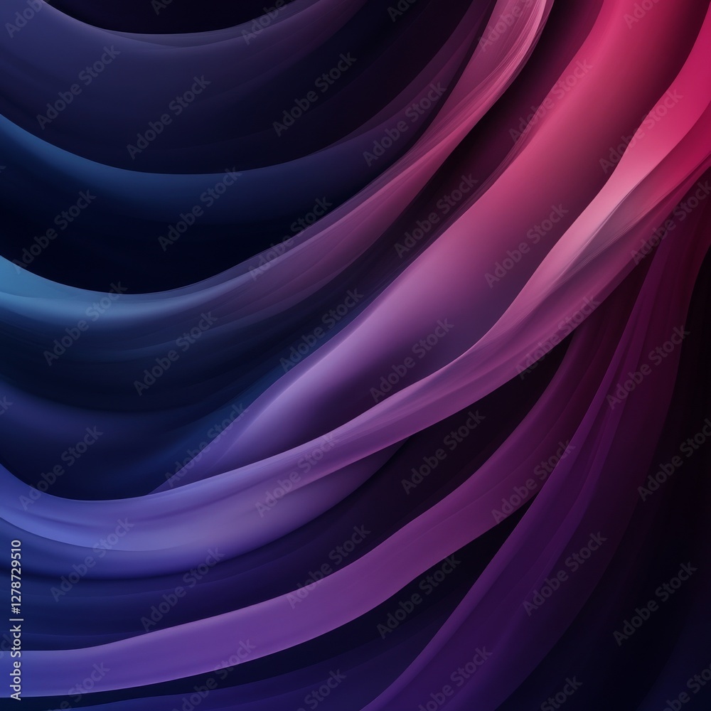 Fototapete abstract flowing curves: a symphony of color and light in a smooth gradient background