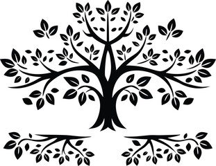 Obraz premium tree silhouette vector illustration free eps download