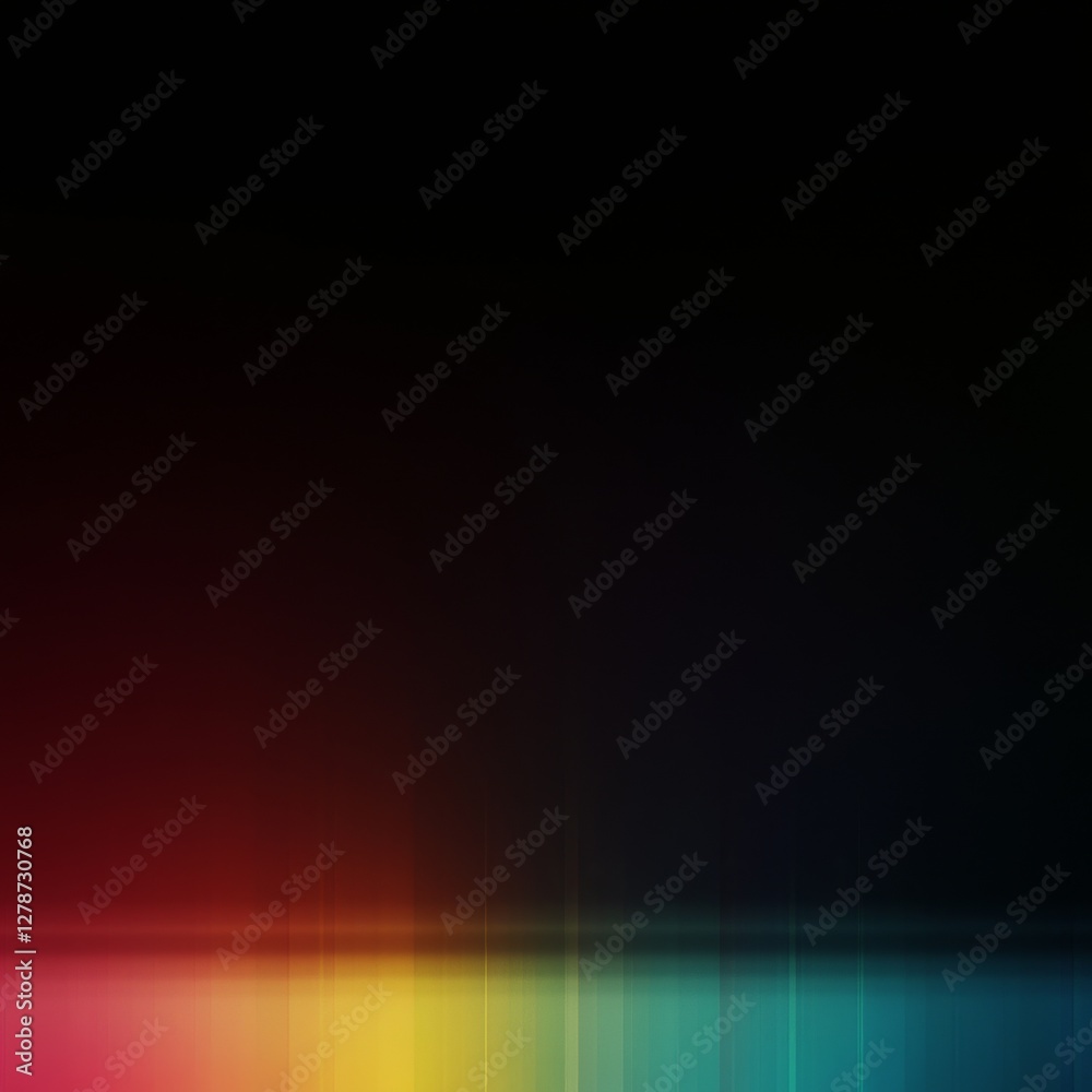 Aufkleber abstract rainbow spectrum: a gradient of colorful light on dark backdrop creates a striking visual d