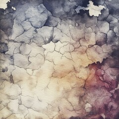 Naklejka premium Abstract Watercolor Texture with Cracks and Gradient Colors, a Blend of Earthy Tones for Artistic Backgrounds.
