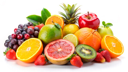 fruits isolated on white background