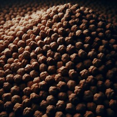 Obraz premium Close-up view of a large quantity of chickpeas.&nbsp; 