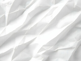 Obraz premium White Crumpled Paper Abstract Background Texture