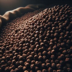 Obraz premium Close-up view of a large quantity of chickpeas.&nbsp; 