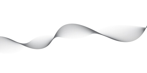 Abstract wave element for design. Digital frequency track equalizer. Stylized line art background. Vector illustration. Wave with lines created using blend tool. Curved wavy line, smooth stripe.