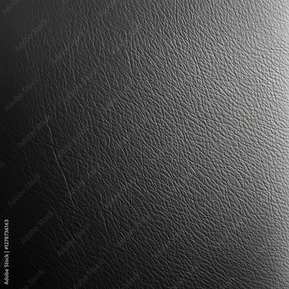 Aufkleber luxurious black leather texture: a close-up of fine grained surface with subtle shading for design