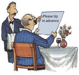 Please tip in advance
