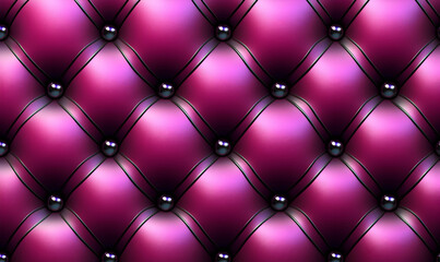 Fototapeta premium Luxurious Purple Upholstery Texture with Button Tufting and Elegant Design