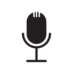 microphone icon design vector template illustration