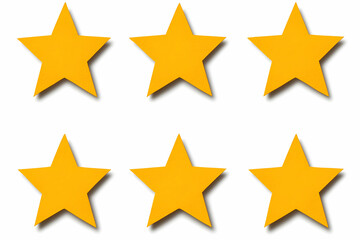 Obraz premium Six Yellow Stars Illustration