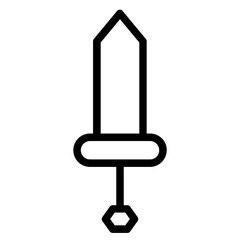 Sword War Fight Line Icon