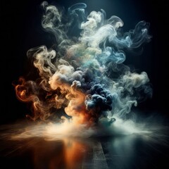 Colorful Smoke Explosion Art