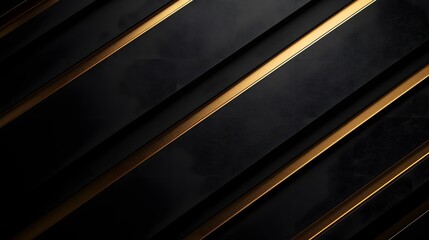 Obraz premium Elegant Minimalist Luxury Background with Smooth Metallic Gold Gradients Blending into Deep Matte Black and Soft Ambient Glow