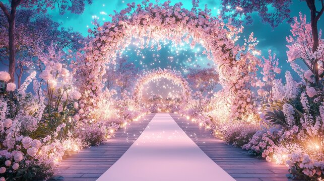 Elegant wedding design with realistic white rose accents for romantic celebrations