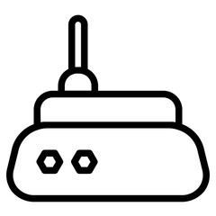 Ocean Sea Ship Line Icon