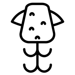 Octopus Sea Squid Line Icon