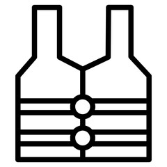 Vest Safty Sea Line Icon
