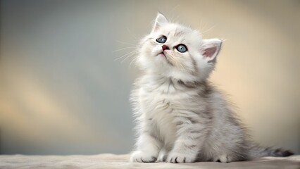 kitten on white background