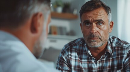 Obraz premium Discussion on male infertility and health impacts in a clinical setting