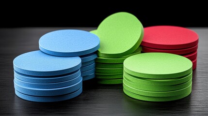 Abstract Composition of Circular Patterns in Vibrant Colors Symbolizing Creativity and Innovation