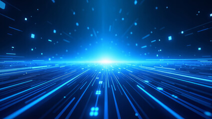 Obraz premium Futuristic Digital Speed Light Burst – Sci-Fi Tech Concept
