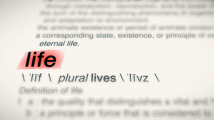 A close-up illustration of the word 