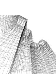 Minimalist Urban Wireframe – Modern Architectural Perspectives
