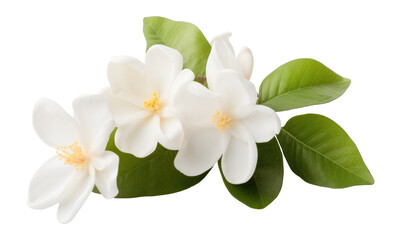 Fototapeta premium PNG Jasmine white flower leaves leaf arrangement.