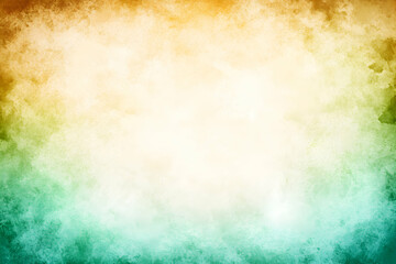 Obraz premium Abstract Watercolor Texture Background with Green and Orange Gradient