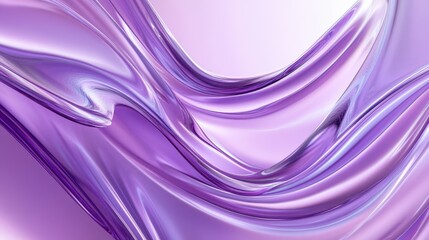 Fototapeta premium A 3D render featuring a wavy glass shape in a seamless 4K looped video.