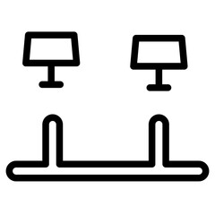 Connection Data Share Line Icon